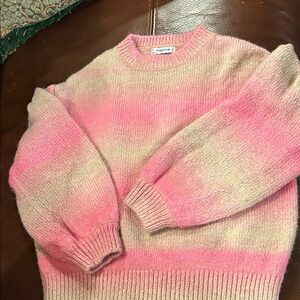 Mayoral Kids Sweater in Pink and Cream